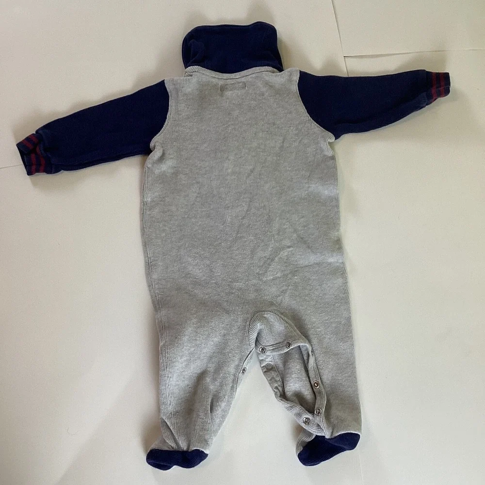 Ralph Lauren Baby Boy All In One Baby Grow One Piece Gray 6 Months Sleeper